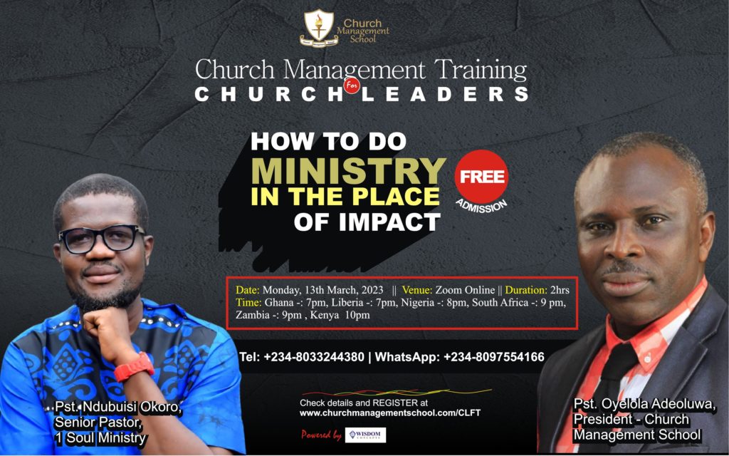 Free Trainings Church Management School